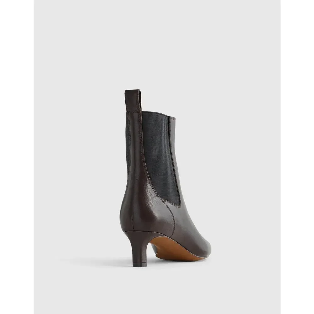 Madewell The Dimes Chelsea Boot Snipped Toe Turkish Coffee Leather Size 9 NWOB